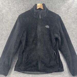 The North Face Osito Jacket Womens Medium Black Oso Soft Fleece Full Zipper Logo